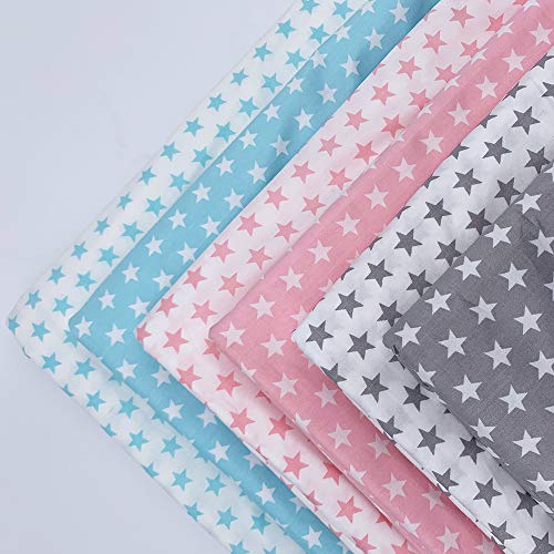 Image of 7Pcs 20 inch x 20 inch Cotton Fabric DIY Making Supplies Quilting Patchwork Fabric Fat Quarter Bundles DIY for Quilting Cotton Patchwork Cushions (Start, 20 inch x 20 inch)