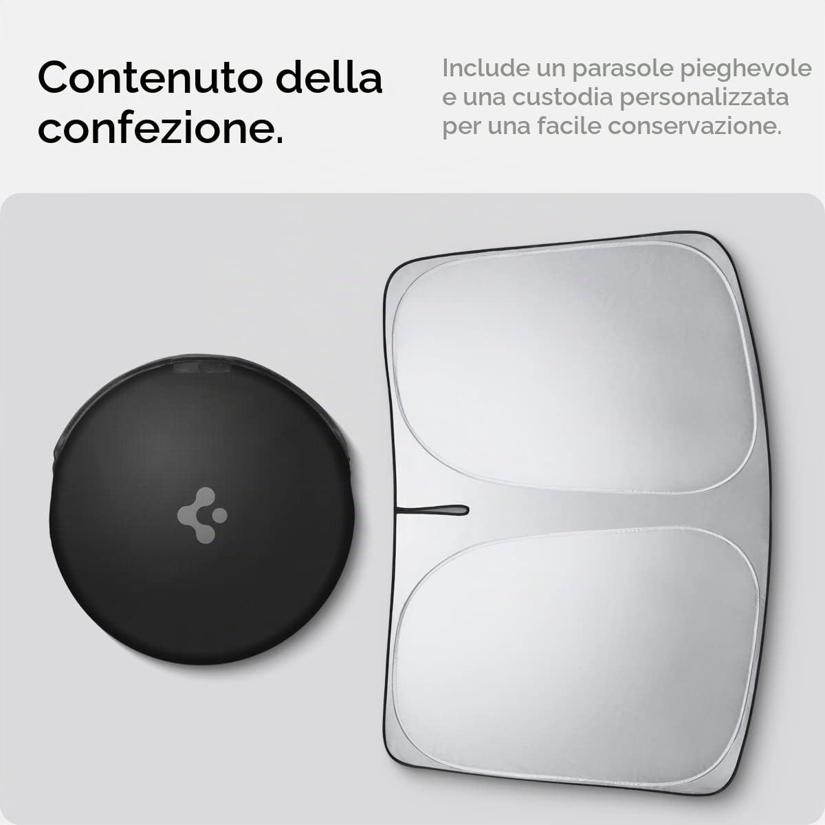Spigen Tesla Model 3 (~2026 Highland) Model Y (~2026 Juniper) CryoShade Parasole per Parabrezza Anteriore Pieghevole, Protezione Solare Contro i Raggi UV, Accessori per Tesla