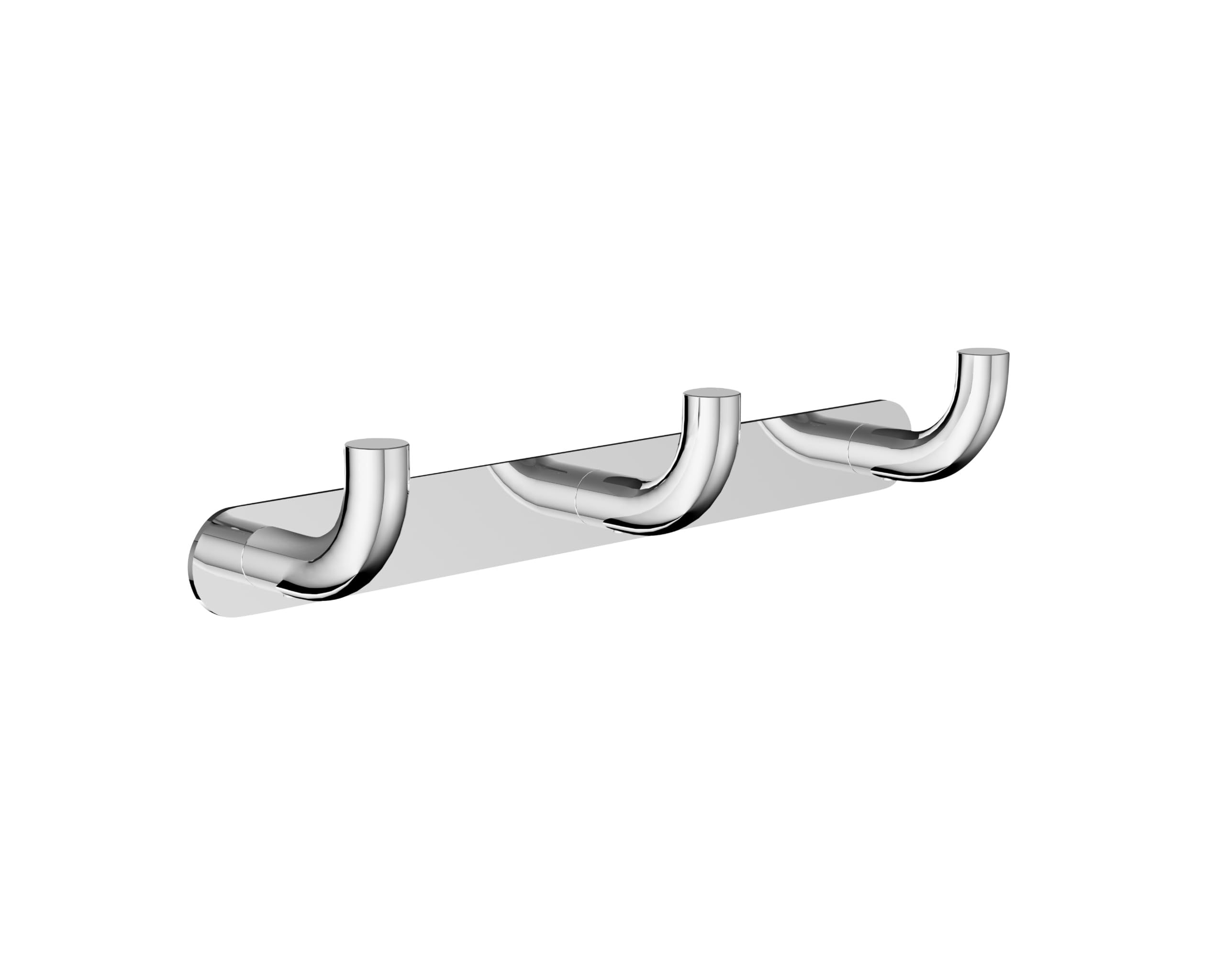 IMEX - Percha Triple Baño Adhesiva sin Taladro | Colgador de Toallas para la Ducha | Accesorio de Cuarto de Baño Resistente a Humedad y Corrosión | Doble Sistema de Fijación (Atornillado o Pegado)