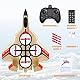 JONRRYIN RC Flugzeug, 2,4 GHz Ferngesteuertes Flugzeug für Kinder mit LED, RC Flugzeug Spielzeug mit Batterien und 4 Achsen Gyro Stabilisator für Kinder und Erwachsene Spielzeuggeschenk (Gold)