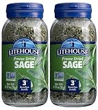 Litehouse Freeze Dried Sage - Substitute for Fresh Sage, Jar Equal to 3 Sage Fresh Bunches, Organic,