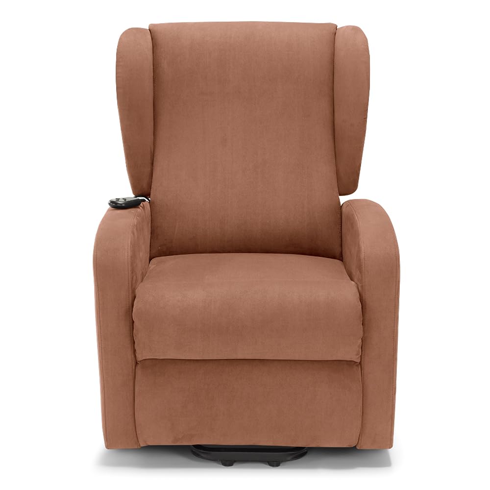 REDÒKASA Poltrona relax elettrica NEW ORLEANS per anziani e disabili con 2 motori, 4 ruote per lo spostamento, Kit Optional Batteria, alzapersona, tessuto idrorepellente (Senza Kit Batteria, Terra)