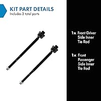 Vista 28 de TRQ Juego de barras de acoplamiento interiores delanteras 2 piezas compatibles con Acura RDX 2013-2018