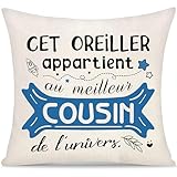 Matériau de la taie d'oreiller: La housse de coussin est fabriquée en lin de haute qualité, écologique et très confortable. Taille : 18 x 18 / 45cm x 45cm (mesure manuelle, 1-2cm d'écart sont autorisés)