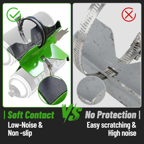 zozen Paint Shaker for Reciprocating Saws, Dual Can Design with Low-Noise Non-Slip Liner & Adjustable Clamp Straps - Fits 2\" to 3\" Cans, Stainless Steel Paint Can Shaker, for Artist, House & DIY - Thumbnail 3
