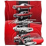Ford Blanket, 50'x60' Mustang Line Up Silky Touch Super Soft Throw Blanket