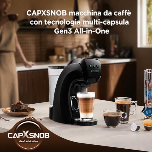 Warriors1 Macchina da Caffè 5 in 1 per Nespresso OL, Do...