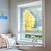 CHICOLOGY Faux Wood Blinds, Cordless, Room Darkening, 23''W x 60''H, Basic White