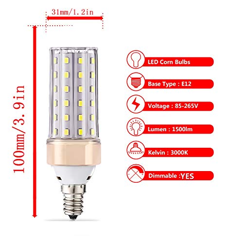 ILAMIQI E12 10W LED Bulbs Dimmable,100 Watt Equivalent, 1200lm, LED