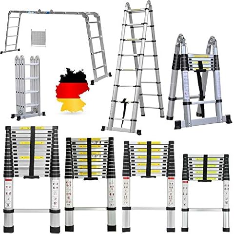 Escalera telescópica plegable multiusos DayPlus 4,4 m 150 kg de carga Cover