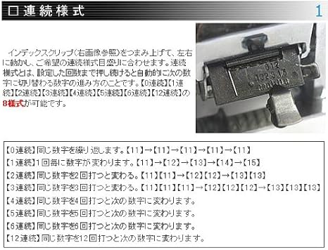 ナンバリングスタンプ Mh1k 4 5 6a シロ産業