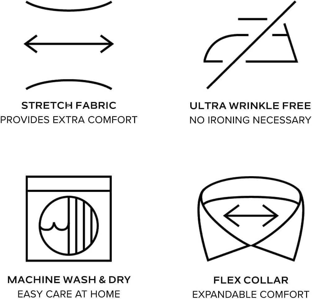 Van Heusen Mens Tall Fit Dress Shirt Ultra Wrinkle Free Flex Collar Stretch (Big and Tall) - Image 4