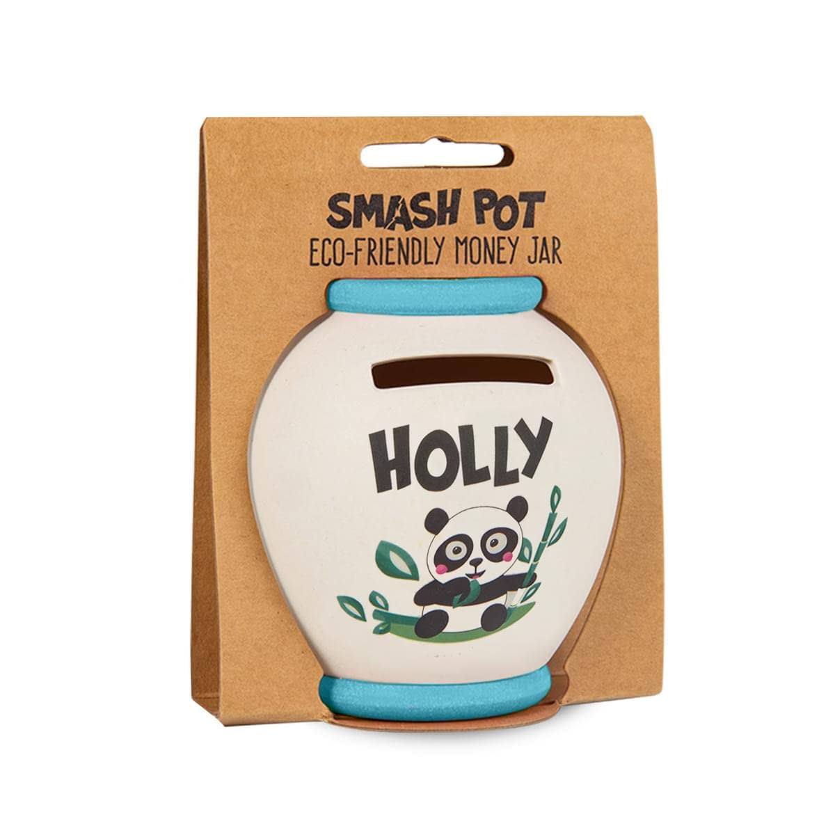 History & Heraldry Personalised Bamboo Smash Pot Money box (Holly)