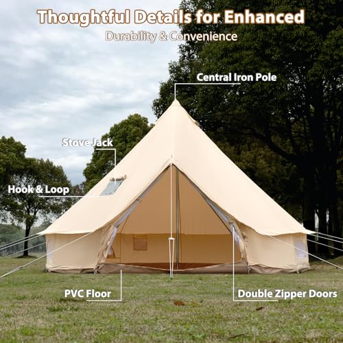Canvas Bell Tent with Stove Jack