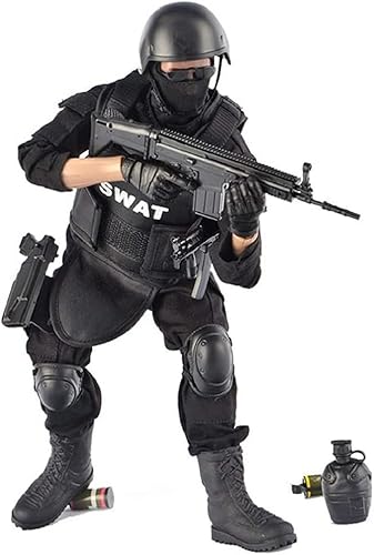 Miniatura 1 de Pipigirl 16 escala 12 pulgadas fuerzas especiales figura de acción Swat Team flexible soldado figura modelo, niños adultos-Swat, accesorios
