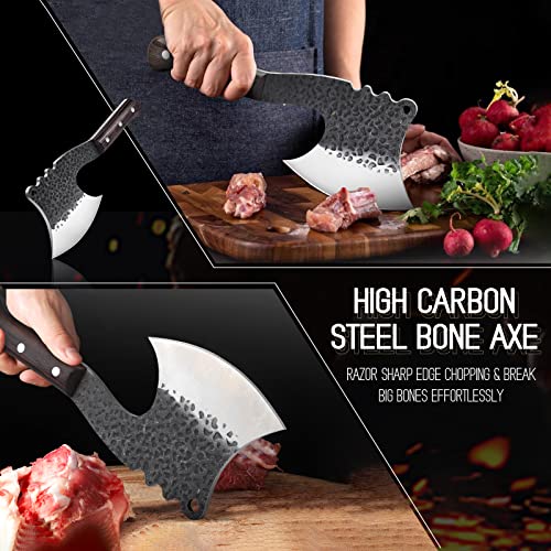 Meat Bone Cleaver Knife for Cooks, Outdoor BBQ Gifts for Men