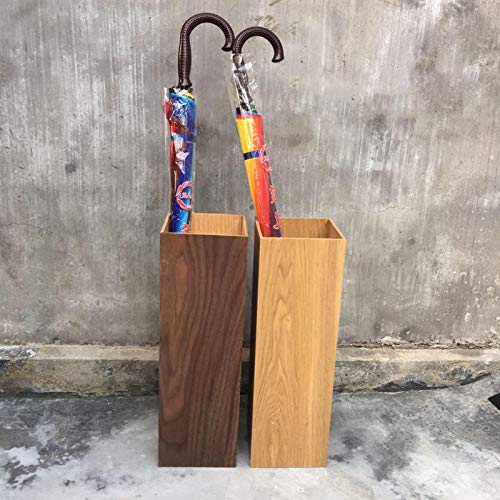 Porte-Parapluie Bois d'Entrée Carré pour Sol Toujours Sec