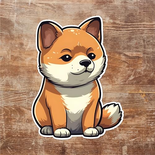 Image of Yoonek Graphics Shiba Inu Dog Vinyl Decal Sticker for Car, Laptop, Tumbler, More. #001611