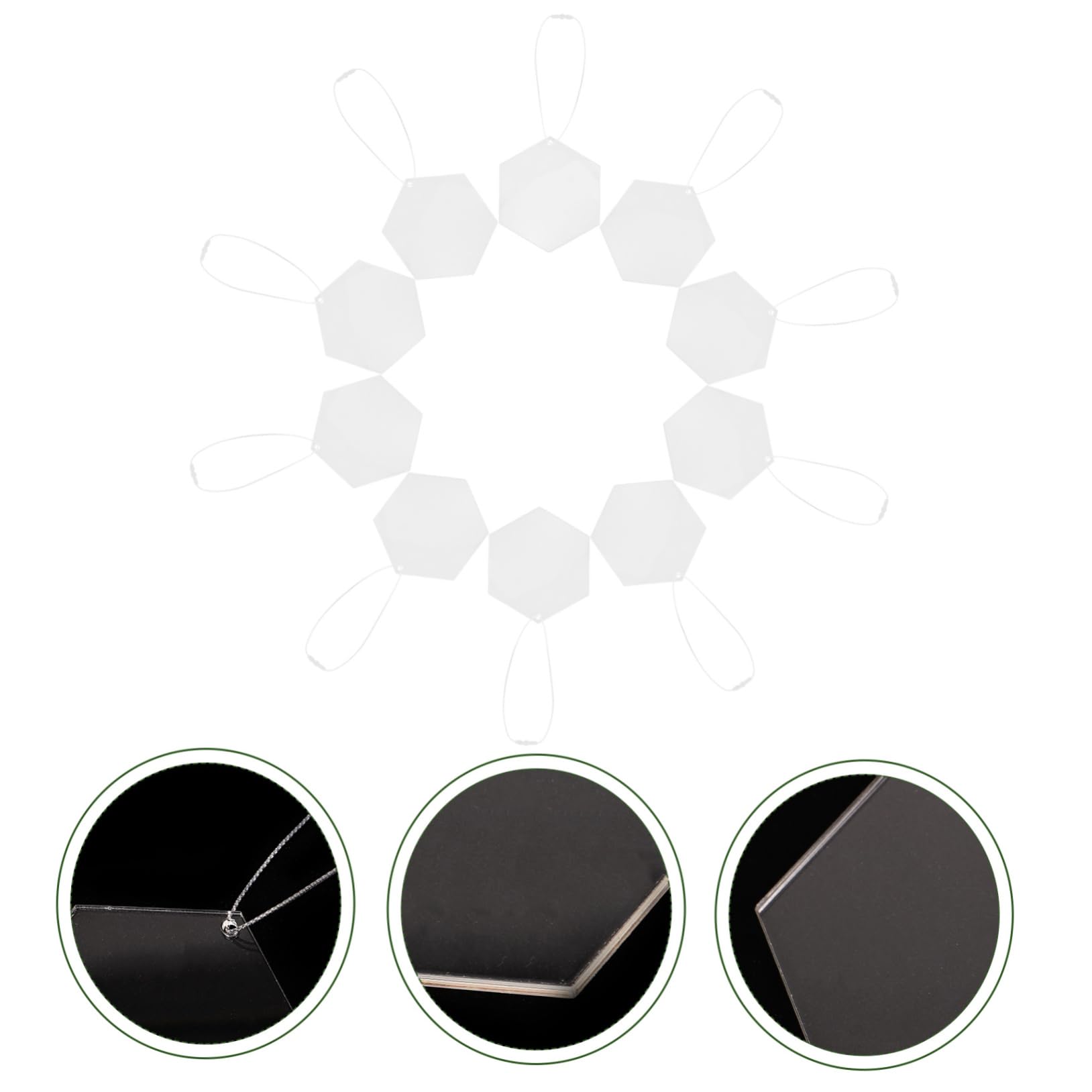 PRETYZOOM 4 Sätze Weihnachtsbaumschmuck zum Selbermachen weihnachtsdeko Weihnachts Party Kaminsims hängende Ornamente Lichterketten Scheibendekor aus Acryl Fensteranhänger Transparent
