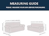Vista 6 de Golden Quality Bedding 2 fundas para sofá y sofá biplaza elásticas en 4 direcciones para adaptarse a la funda protector de muebles con espumas