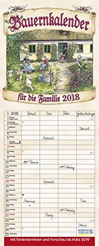 Bauernkalender 2018: Familienplaner - 4 große Spalten mit viel Platz. Hochwertiger Familienkalender Bauernkalender 2018: Familienplaner - 4 große Spalten mit viel Platz. Hochwertiger Familienkalender