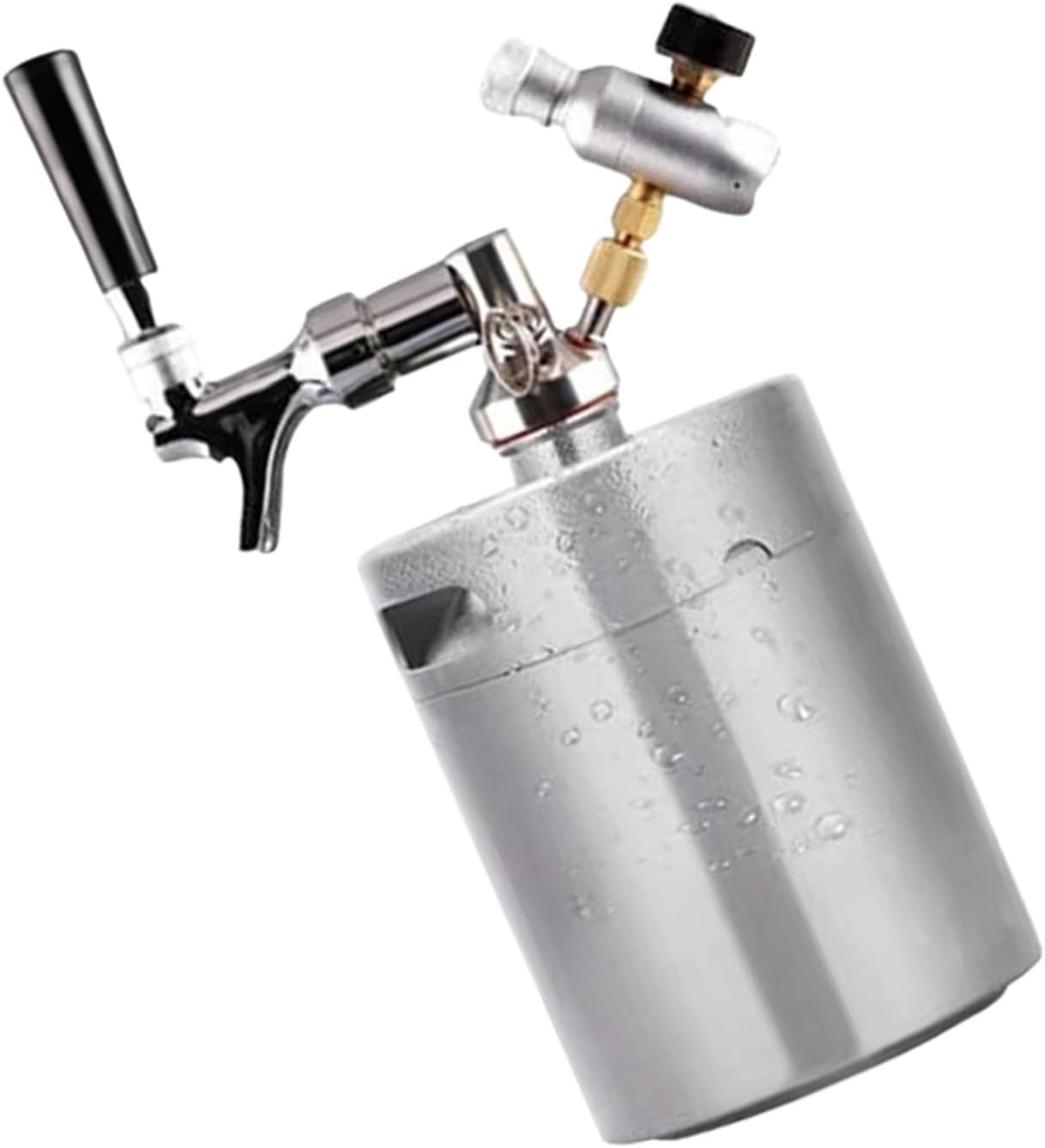 Compact Stainless Steel Beer Kegs Dispenser Miniature Draft Systems Portable Tap for Freshness Brew Storage Dispenser