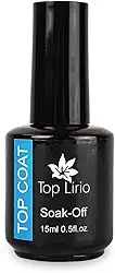 Top Coat Soak-Off Selante Finalizador LED/UV 15ml, Top Lírio