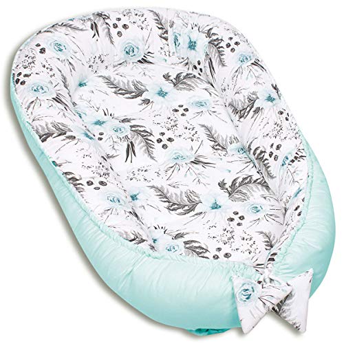PaLulli Kuschelnest Babynest Kokon KOK-STANDARD Garden Mint