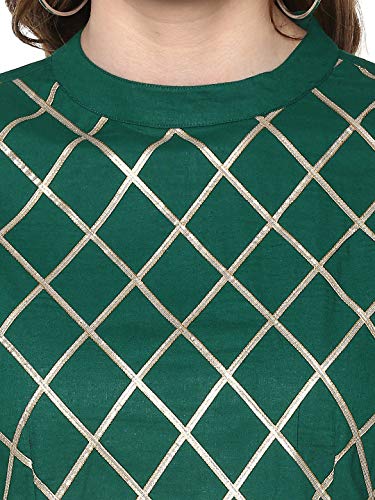 idaLia Gold Print Anarkali Kurta - Image 7