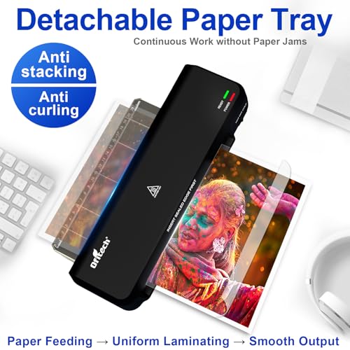 Laminator Machine with 40 Laminating Sheets, 9 inch Laminating Machine Hot & Cold with 2-Min Fast Warm Up, A4 Thermal Laminator for Home School Office, Anti-Jam