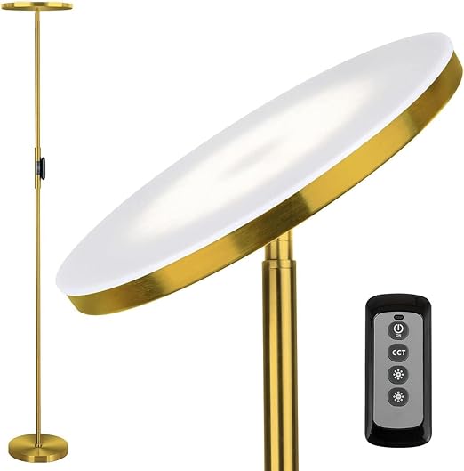 JOOFO Floor Lamp,30W/2400LM Sky LED Modern Torchiere 3 Color Temperatures Super Bright Floor