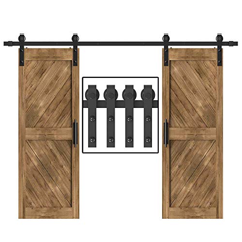 WINSOON 5-18FT Sliding Barn Wood Door Hardware Cabinet Closet Kit Antique Style
