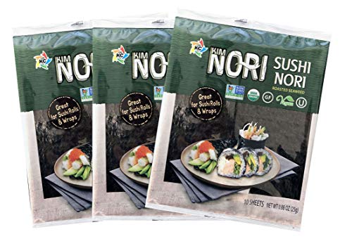Kosher 30 Full Size Sheets Full Sheet KIMNORI Sushi Nori Premium Roasted Seaweed