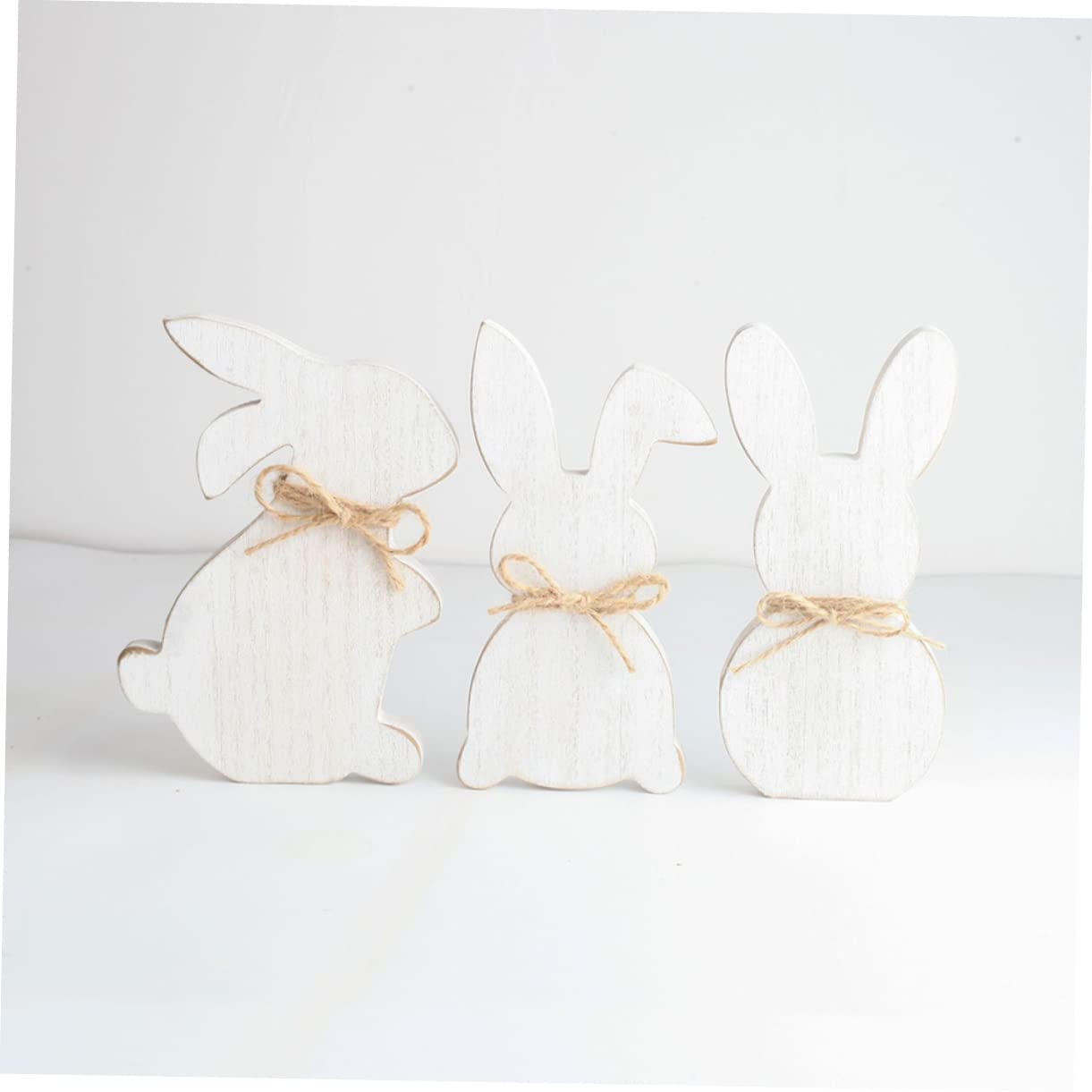NUOBESTY 5 Set Coniglietto Di Pasqua Decorazione Camera Letto Bedroom Decoration Novità Maiale Fieno Accessori Fai Da Te Per Decorazioni Fai Da Te Di Pasqua Di Legno 3 Pezzi * 5