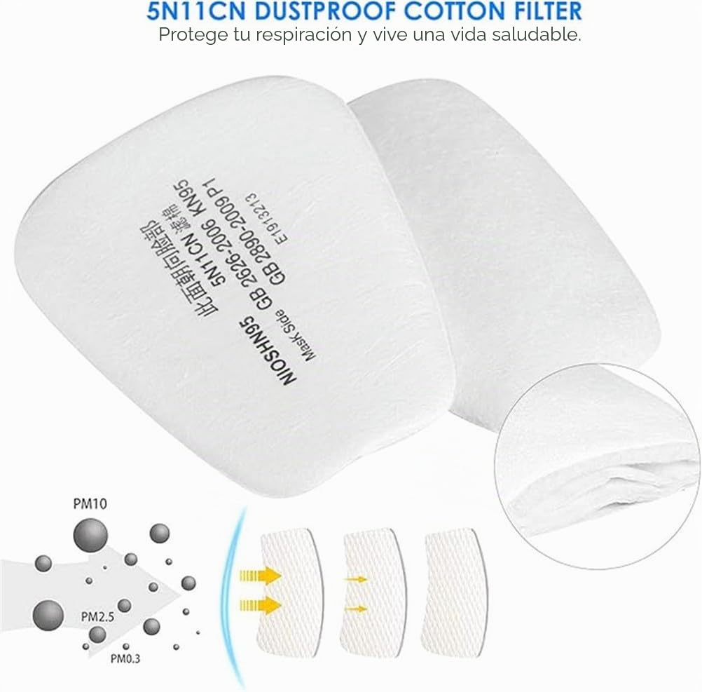 Mascarilla de cara completa, con filtro de protección de objetivo, máscara de pintura para pulverización de color, vapor orgánico, polvo, máscara de pintura para pulverización de pintura, grafito