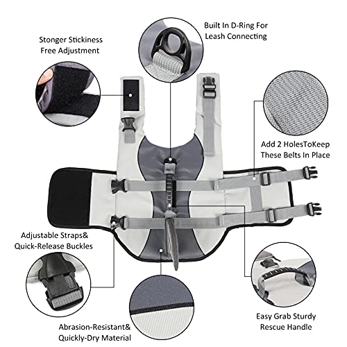 Dog Lifejackets For Boating In Summer Dog Safety Life Vest With Adjustable Preserver High Buoyancy And Durable Rescue Handle For Small,Medium,Large Size Dogs(Size:m) #TOP2
