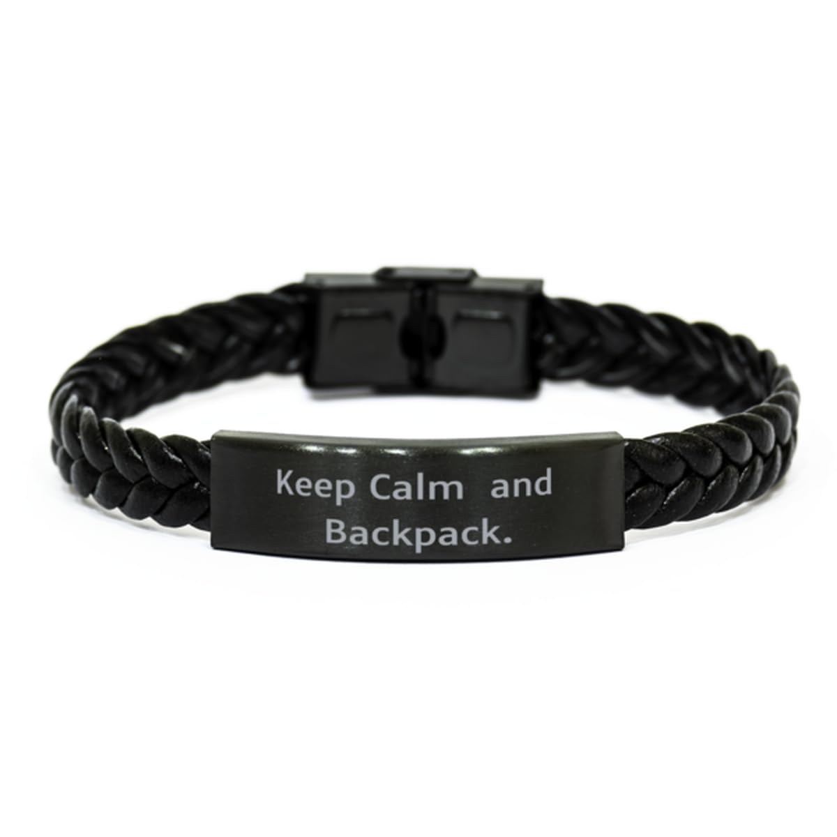 NAPAVI Appreciation Backpacking Gifts, Keep Calm and, Inappropriate Braided Leather Bracelet For Friends From Friends, Outdoor gear, Camping equipment, Hiking gear, Travel accessories, Backpacking