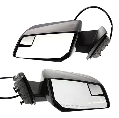 Kool Vue Driver & Passenger Side Power Heated Side Mirrors For Chevrolet Traverse 2009-2017 Manual Fold, Signal Light, Paintable