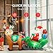 VIVOHOME 6.9ft Long Christmas Inflatable LED Lighted Santa on Green Sleigh with Reindeers and Gift Boxes Blow up Outdoor Yard Decoration