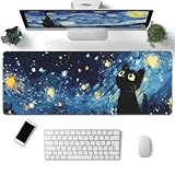 Facile d'entretien et durable : Grâce au revêtement imperméable, notre tapis de souris XXL résiste aisément aux liquides et aux taches. Café renversé ? Un simple coup de chiffon suffit ! Ce tapis de bureau est robuste et reste durable et esthétiquement plaisant même en cas d'utilisation quotidienne