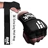 Hawk-Padded-Inner-Gloves-Training-Gel-Elastic-Hand-Wraps-for-Boxing-Gloves-Quick-Wraps-Men-Women-Kickboxing-Muay-Thai-MMA-Bandages-Fist-Knuckle-Wrist-Wrap-Protector-Handwraps-Pair Hawk Padded Inner Gloves Training Gel Hand Wraps for Boxing Quick Wraps Men & Women Kickboxing Muay Thai MMA Bandages Fist Knuckle Wrist Protector Handwraps (Pair) (Black, S/M)