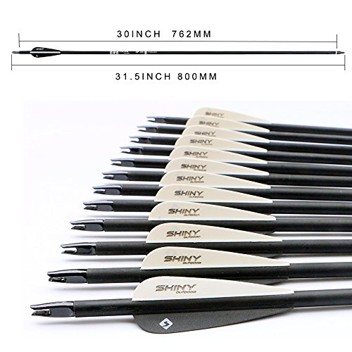 Image of TIGER ARCHERY 30 inch Carbon Arrows for Compound Recurve Bow Hunting Target
