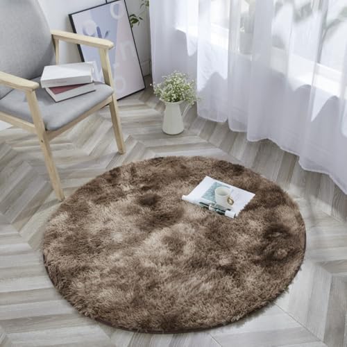 Tapis pour table basse marron rond : protégez votre sol des rayures - 2