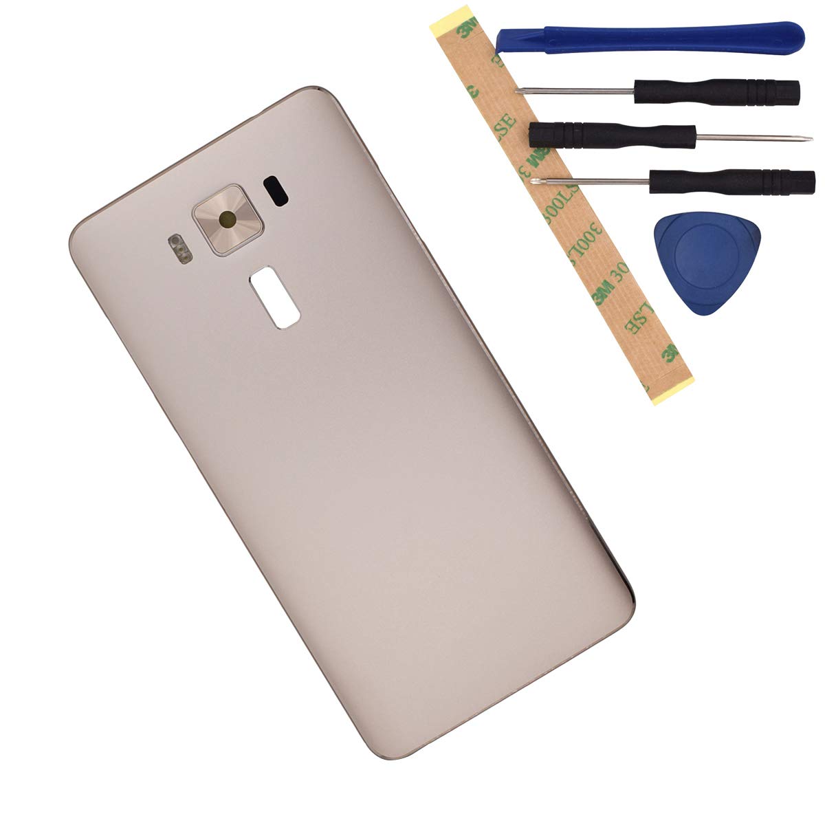 Replacement For Asus Zenfone 3 Deluxe 5 5 Zs550kl Metal Battery Back Cover With Rear Camera Glass Lens With Flash Switch Button Gold Buy Online In Japan At Desertcart Jp Productid