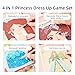 MiDeer 4-in-1 Dress Up Games Set, Princess Art Craft Kits with Makeup Books, Stickers & Diamond Painting, Mess-Free Safe DIY Art Activity, Travel Toys, Ideal Birthday for Girls 4-8+