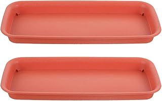 Abaodam Rectangular Plant Saucer 2pcs Flower Pot Saucer Pot Tray Plant Drip Tray for Holding Water Drips Soil 57cm