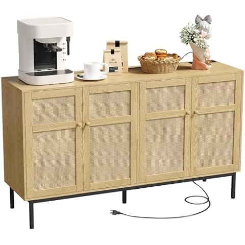 Lifewit Rattan Sideboard Buffet Cabinet Cover