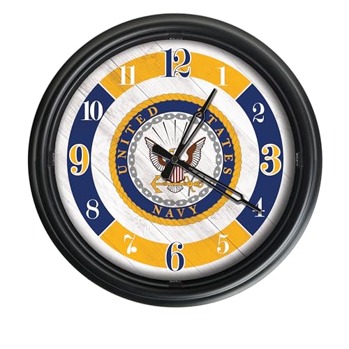 Holland Bar Stool Co. United States Navy Indoor/Outdoor LED Wall Clock