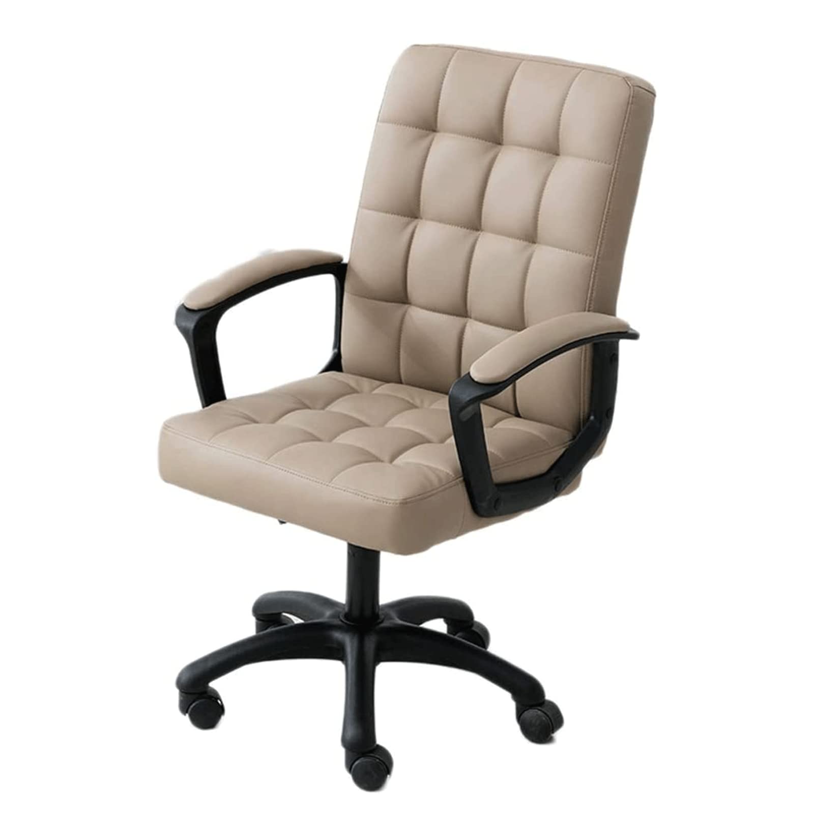 WDSOPK Ergonomic Leather Desk Chair with Adjustable Height and ° Rotation Ideal for Home Office Managerial Positions and Executive Use Features Firm Seat Cushion for Comfort(Grey-A)