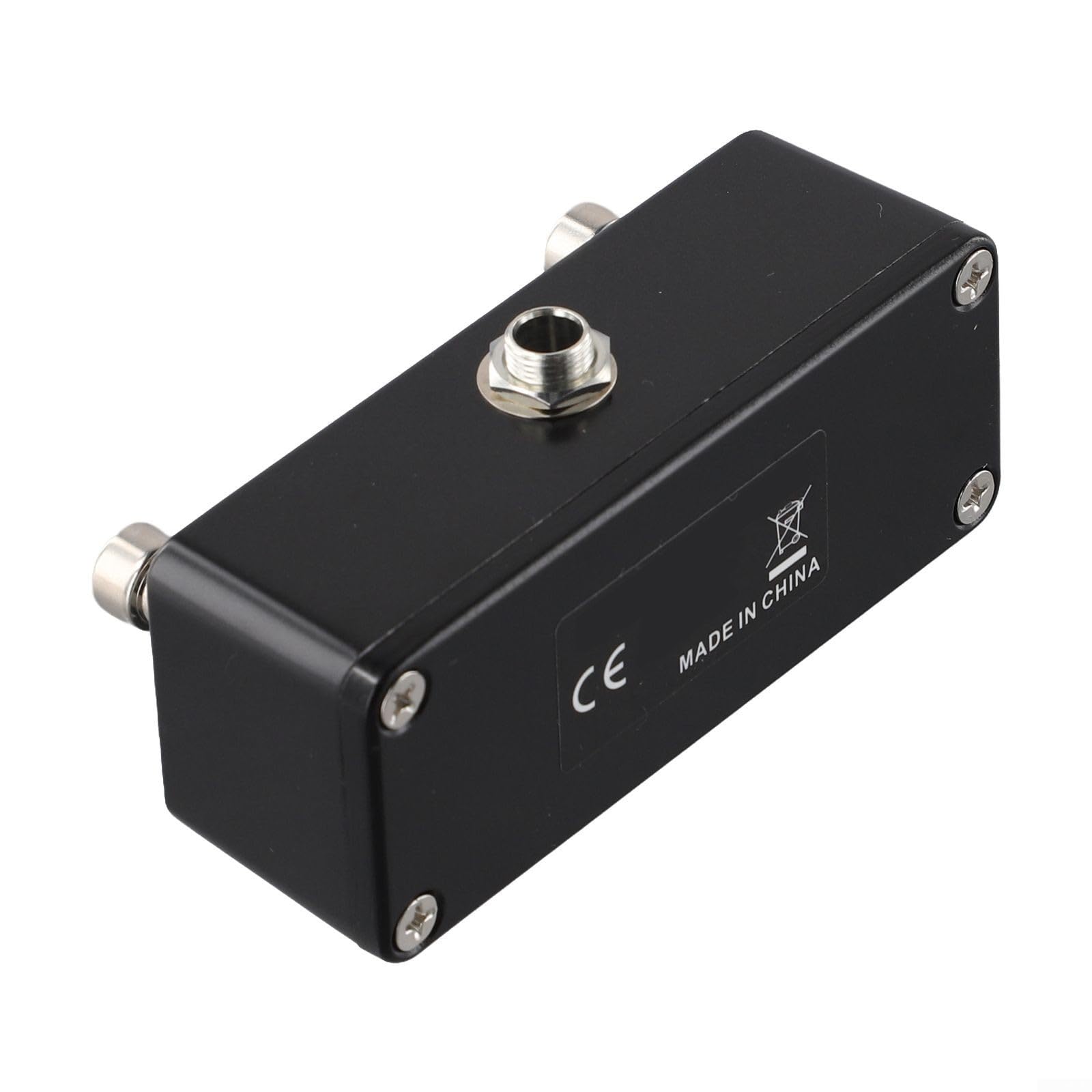 Dual Switch - Pedale per chitarra True Bypass, alloggiamento in metallo | Circuito True Bypass, doppio interruttore momentaneo, alloggiamento interamente in metallo, colore nero, design compatto